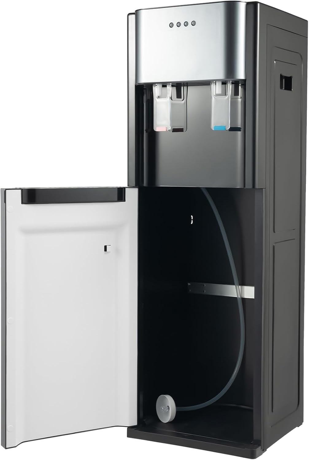 Bottom Loading Water Dispenser with Hot & Cold Water for 3 or 5 Gallon Bottles Durable Stainless Steel Inner (Dark Gray)