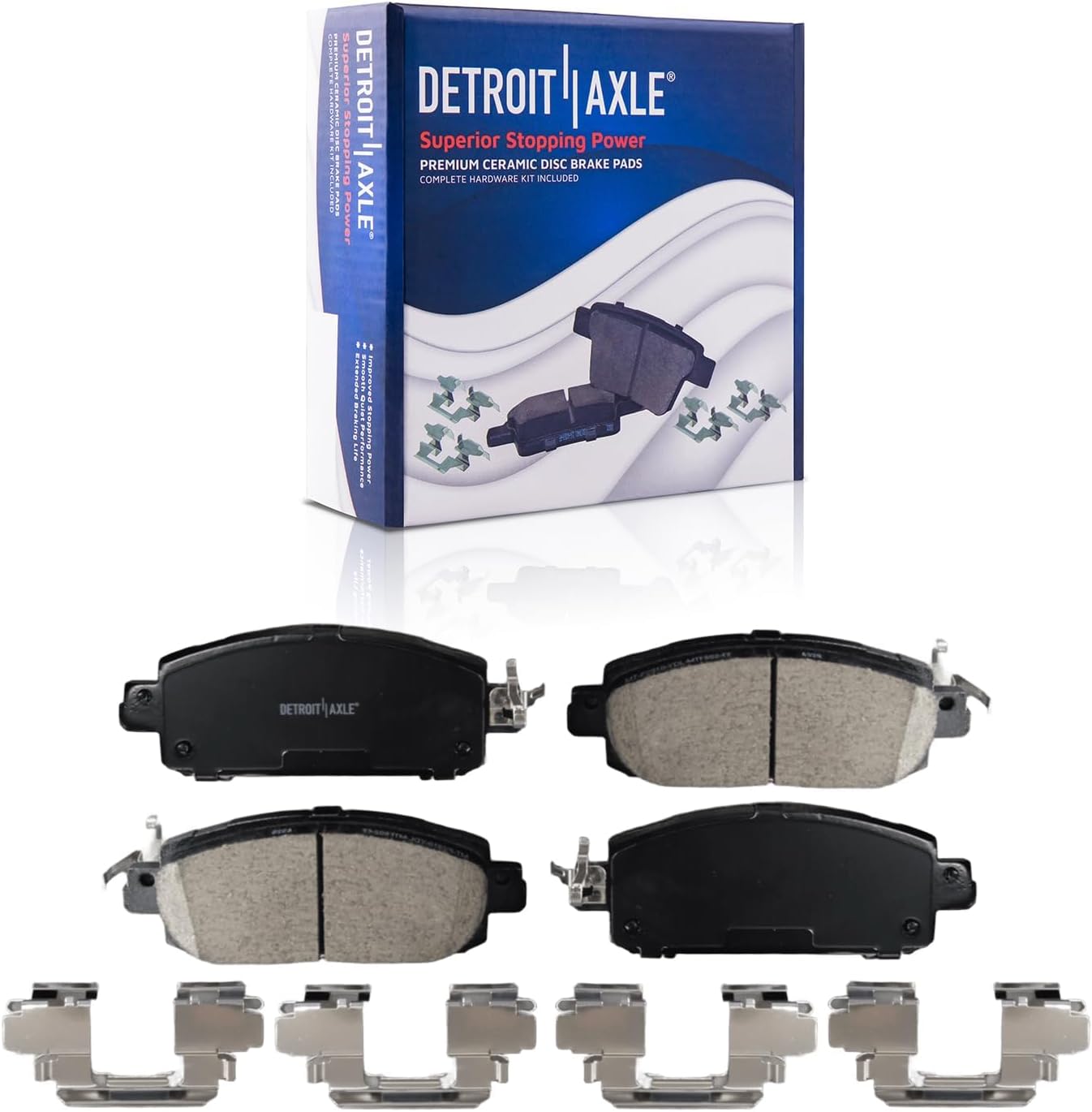 Detroit Axle - Brake Kit for 2020 2021 2022 2023 2024 Nissan Sentra, Disc Brake Rotors Ceramic Brakes Pads with Hardware Replacement : 11.02' inch Front and 10.24' inch Rear Rotor