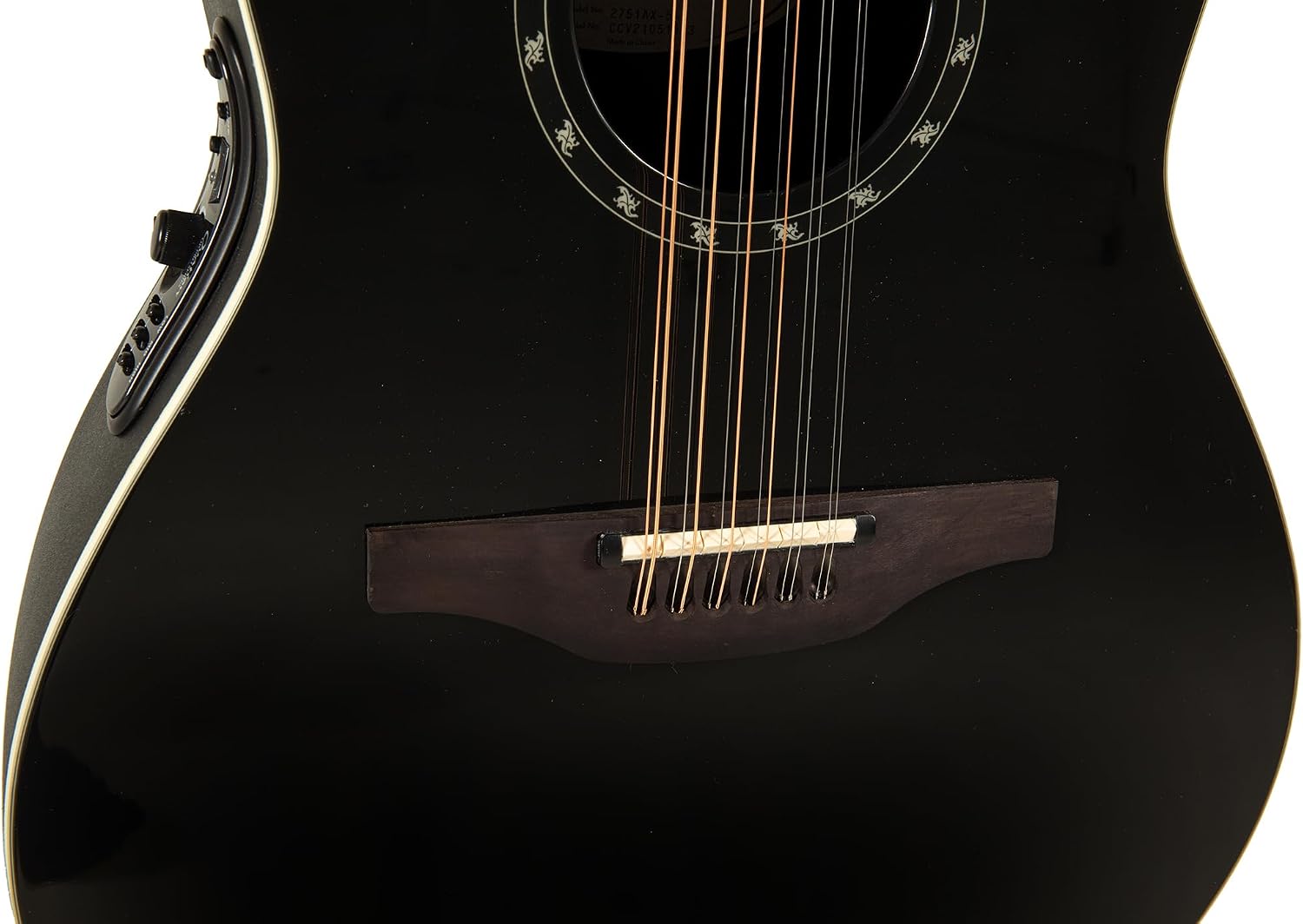 Ovation Pro Series Standard Balladeer 2751AX-5 12-String A/E Guitar - Black