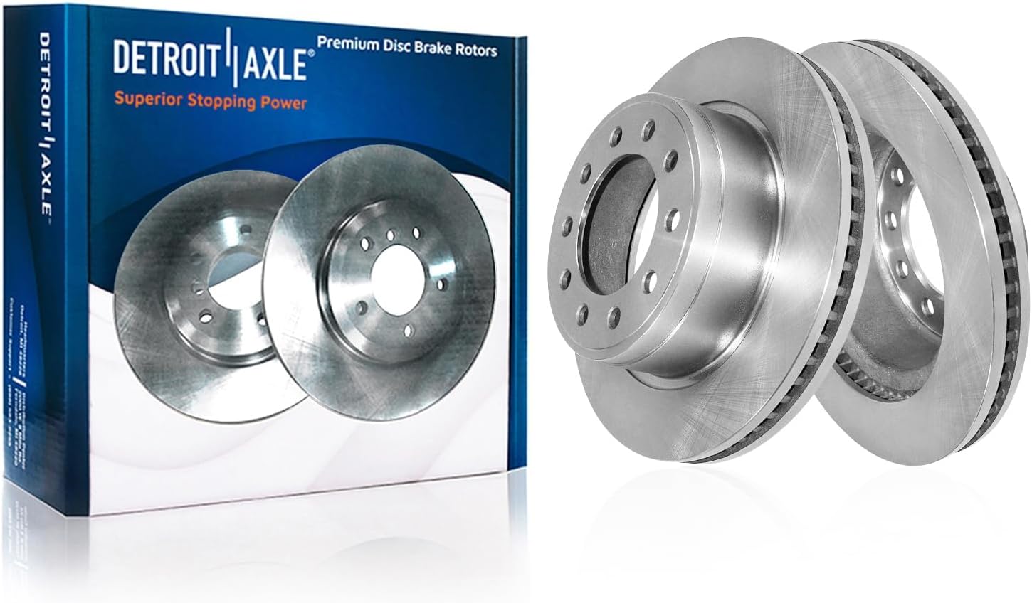 Detroit Axle - Brake Kit for 2017-2021 Ford F-450 F-550 Super Duty, 2018 2019 2020 Disc Brake Rotors Ceramic Brakes Pads Replacement : 15.39' inch Front and 15.75' inch Rear Rotor