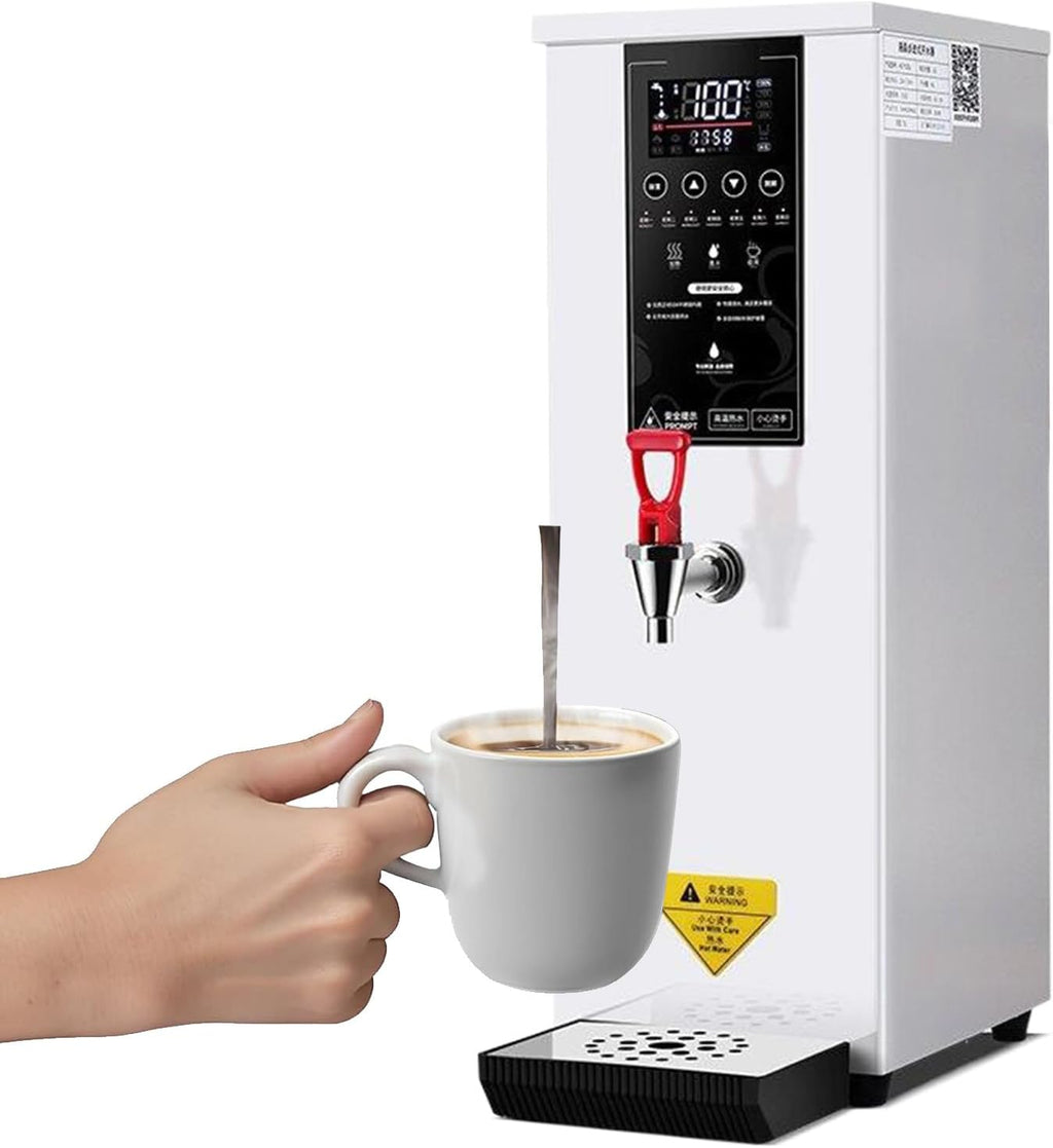 Commercial Water Boiler Dispenser, Hot Water Dispenser Countertop 3000W, with Drip Tray, LCD Touch Screen, for Tea Coffee Shop Dessert Shop Hotel,White