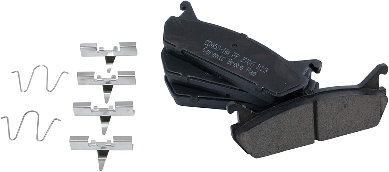TRQ Front and Rear Brake Pad and Rotor Set Ceramic Vented Solid Rotors Compatible with 1990-1993 Mazda Miata