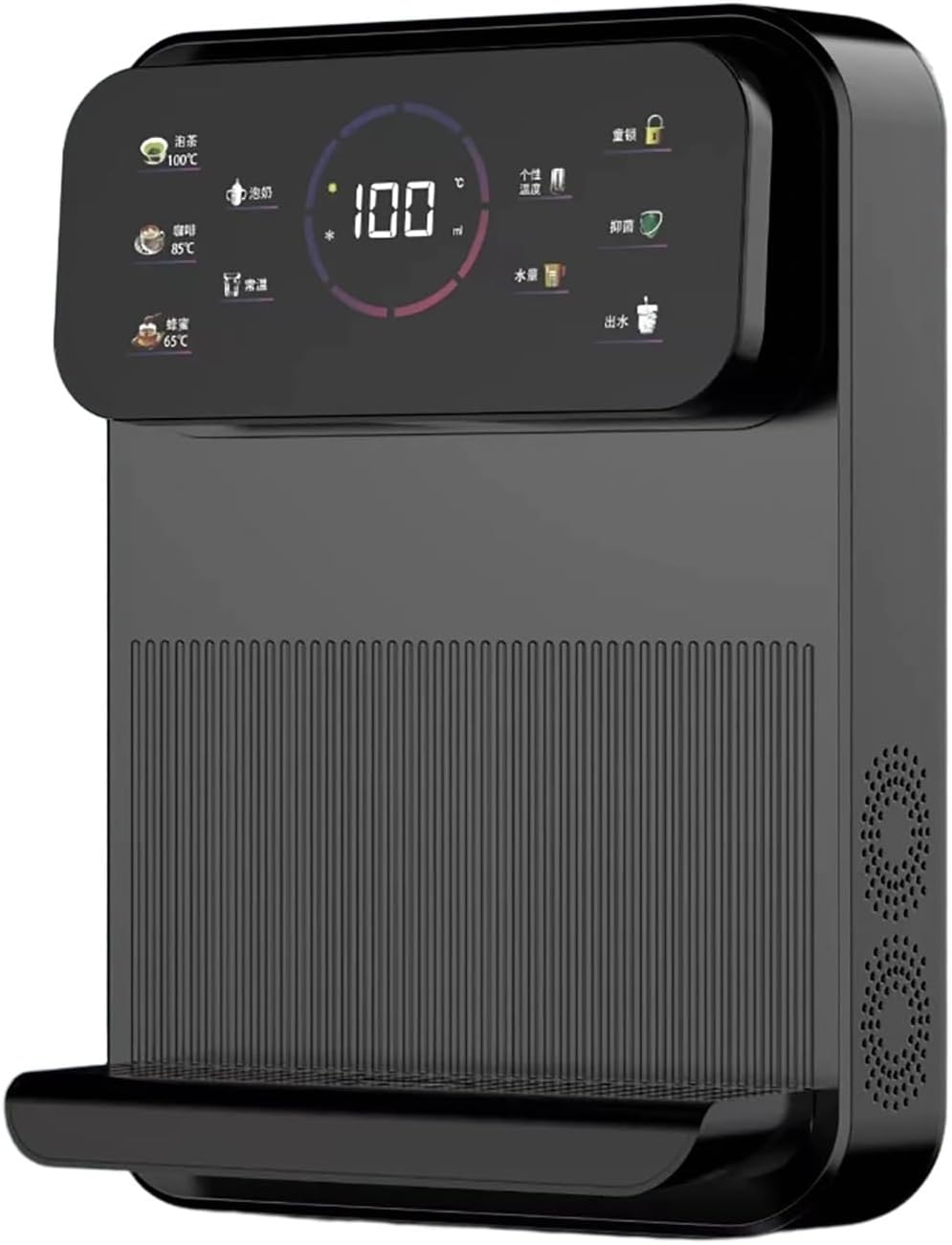 2200W Hot and Cold Water Dispenser, Wall-Mounted Instant Water Dispenser with Child Lock, Hot Waters 20L/h, for Home, Commercial(Black)