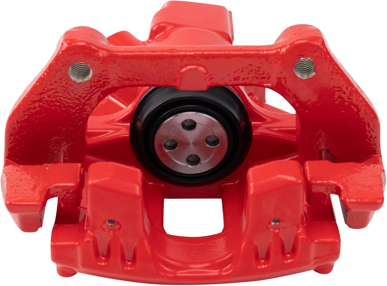 TRQ Performance Rear Brake Pad and Rotor Set Ceramic Slotted Drilled Coated Rotors Calipers Red Compatible with 2007-2008 Mini Cooper