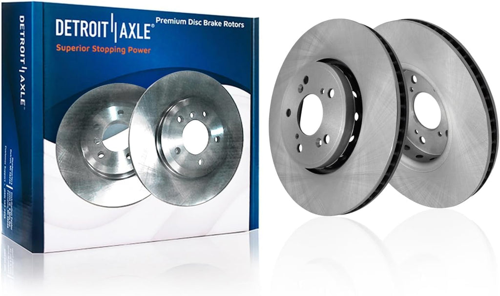 Detroit Axle - 10pc Brake Kit for Acura ILX 2016, Replacement Disc Brake Rotors Ceramic Brakes Pads with Hardware Assembly : 12.28' inch Front Rotor 11.10' inch Rear Rotor
