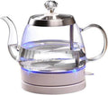 White Electric Kettle Glass Hot Water Dispensers Tea Kettle Jug Portable Electric Hot Water Kettle Boil Dry Protection Electric Kettles Cordless Fast Boil (A)