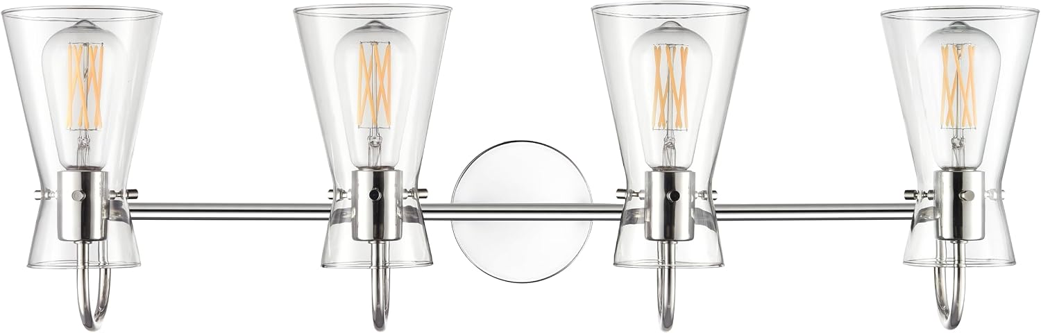 ML Lighting 21004-PN Camellia 30.75' Wide 4-Light Vanity - Polished Nickel
