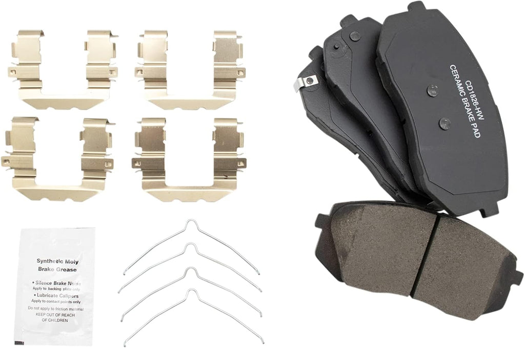 TRQ Front and Rear Brake Pad and Rotor Set Ceramic Vented Solid Rotors 11.18 in 5-Lug for 2016-2019 Hyundai Sonata 2016-2018 Kia Optima