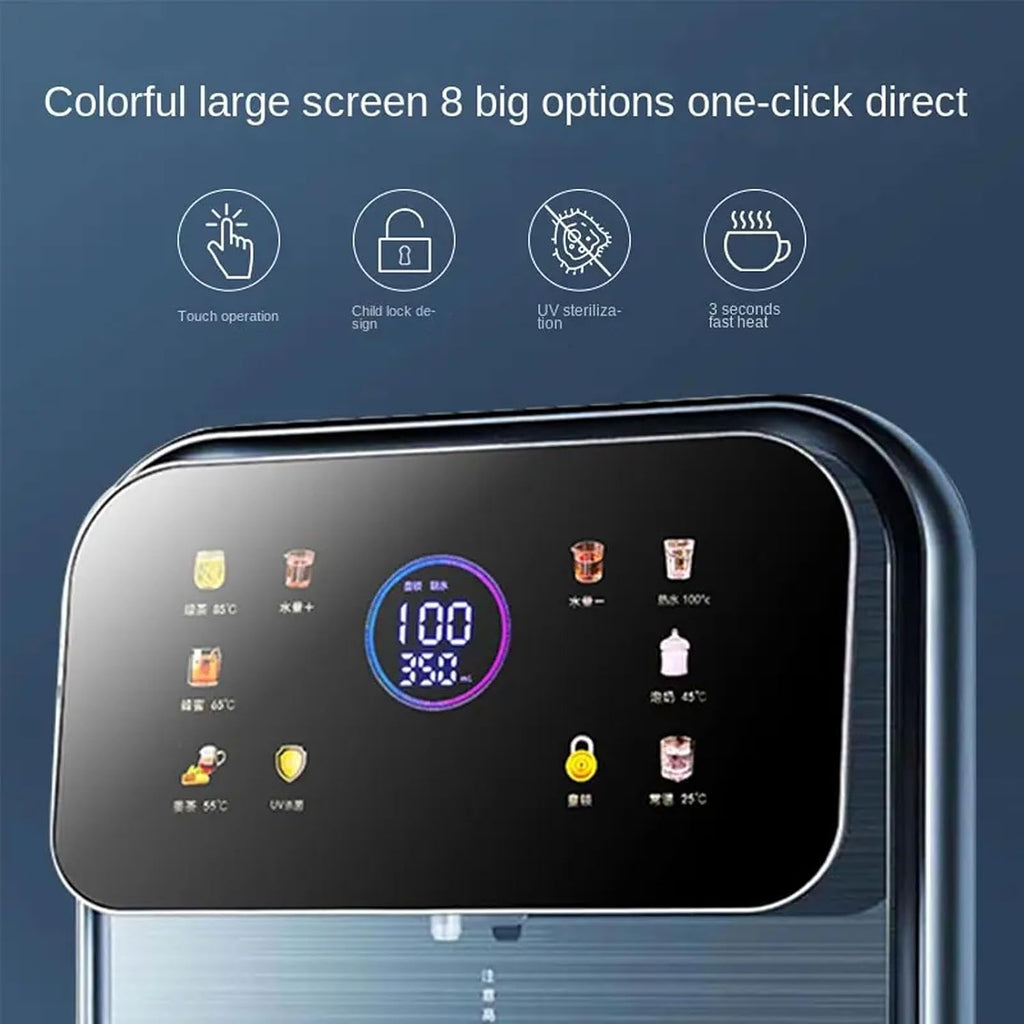 Instant Hot Water Dispenser, Wall-Mounted Water Boiler, with LCD Display+Child Lock, Automatic Water Dispensing, Heating Waters Capacity 35L/h, for Coffee Home Office,C