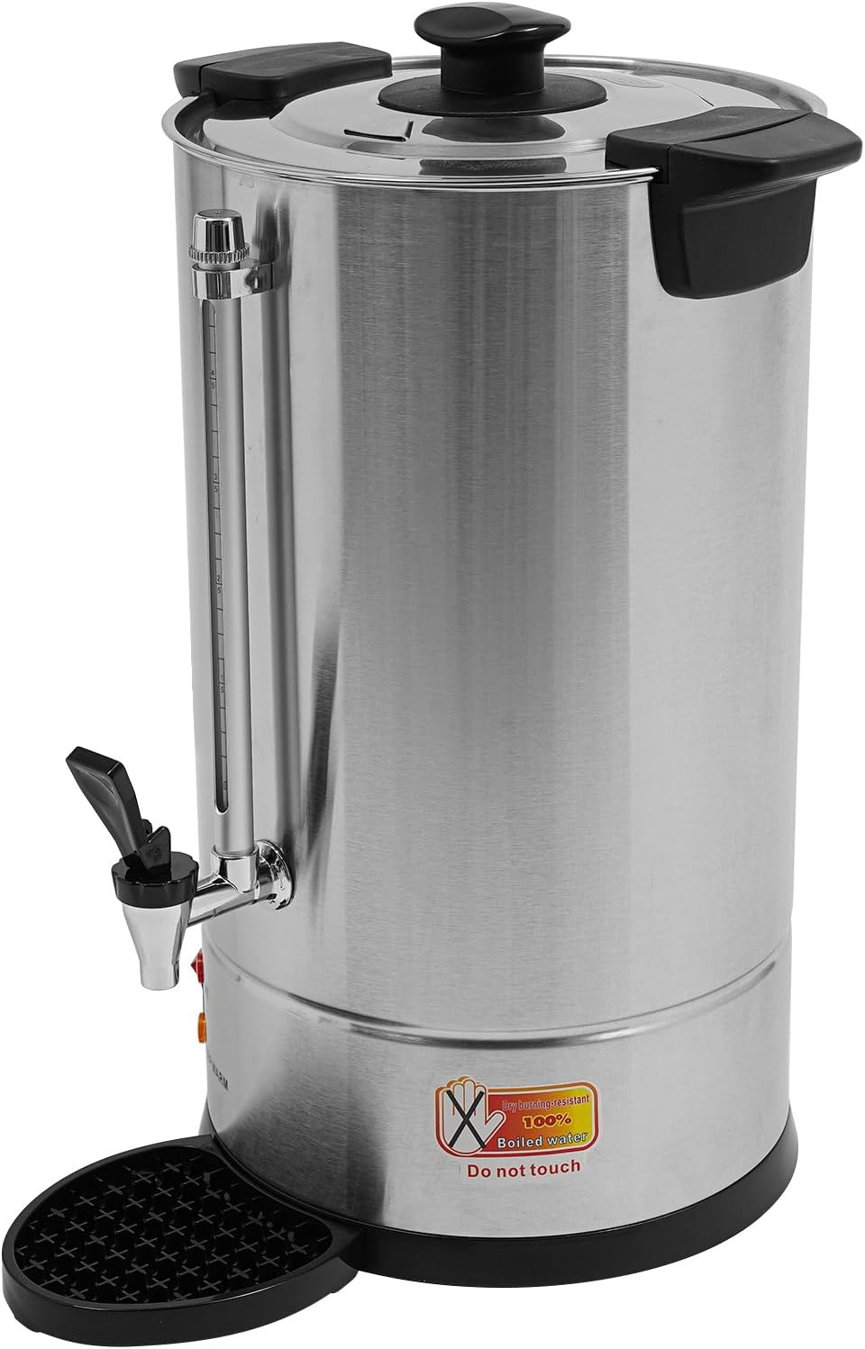 Commercial Coffee Urn, 120-Cup Electric Coffee Maker 4Gal Large Capacity Hot Water Dispenser Double Wall Stainless Steel Coffee Machine for Catering Business Party