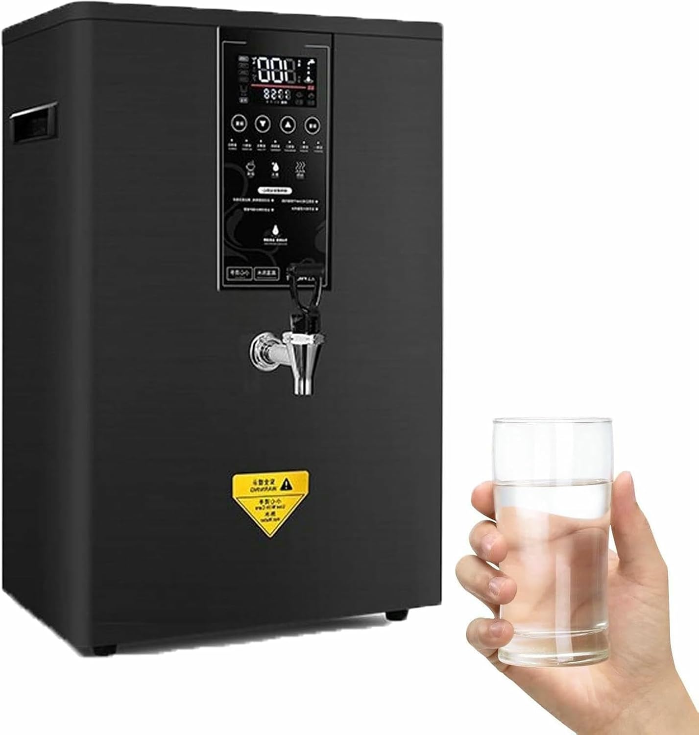 Wall-Mounted Boiler with LCD Display,Instant Hot Water Dispenser 3000W Commercial Water Heater for Coffee Shops,Bars,Milk Tea Shops(Black 80L)