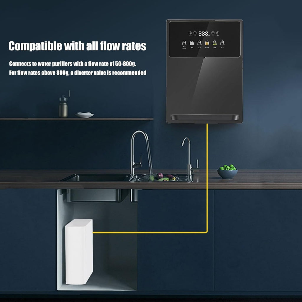 Wall Mounted Instant Heat Water Cooler Dispenser, 2200W Hot and Cold Water Dispenser with Child Lock, 6 Temperature & 4rd Waters Volume(White)