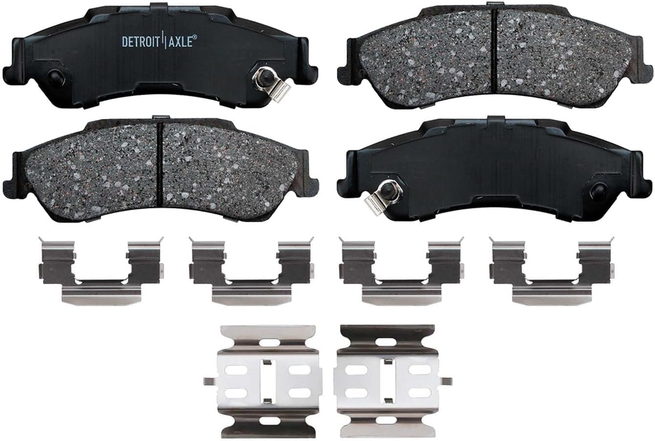 Detroit Axle - Brake Kit for Chevrolet Blazer S10 GMC Jimmy Sonoma Isuzu Hombre Oldsmobile Bravada Disc Brakes Rotor Ceramic Brake Pads Front and Rear Replacement