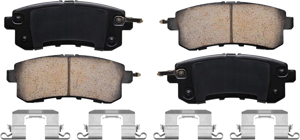 Detroit Axle - Rear Brake Kit for 2011-2013 Infiniti QX56, 2014-2019 QX80, 2017-2019 Nissan Armada Brake Rotors and Ceramic Brakes Pads Replacement