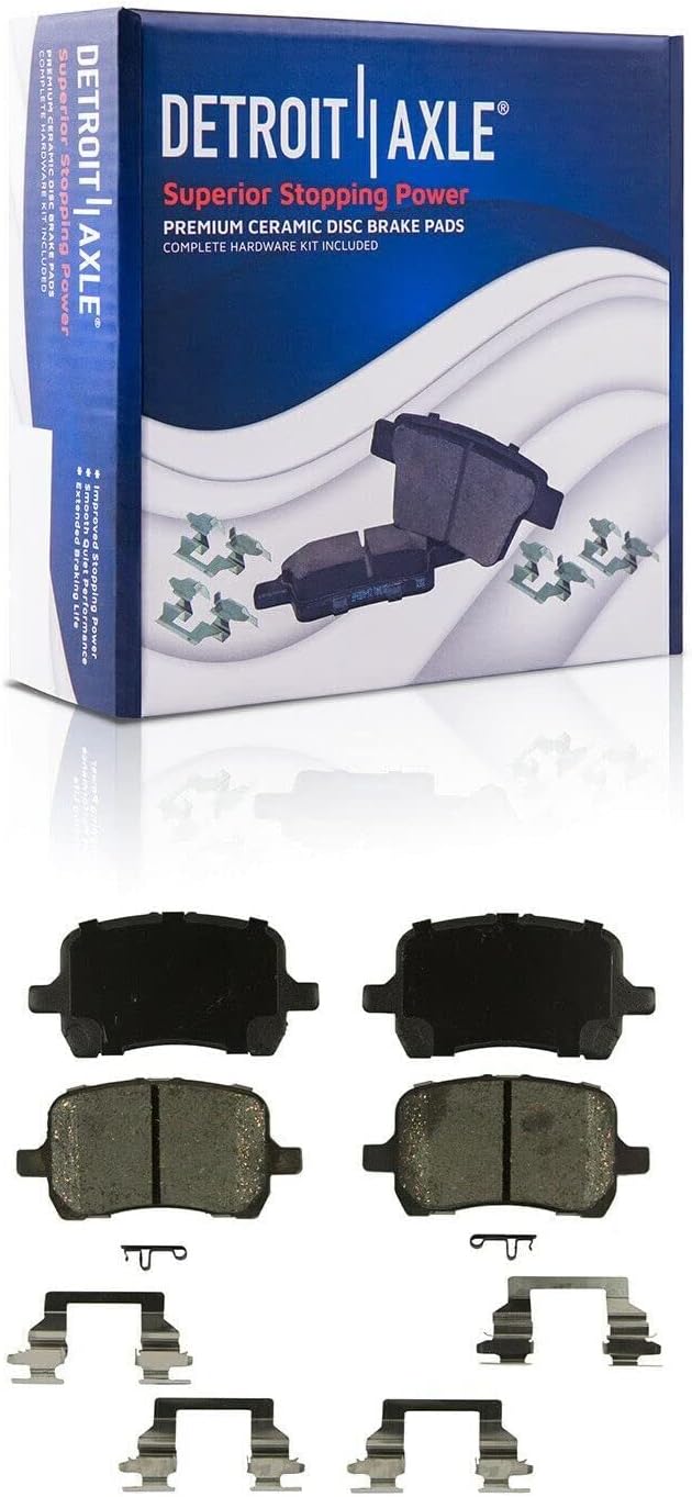 Detroit Axle - Front Brake Kit for Chevrolet Malibu Pontiac G6 Saturn Aura, Drilled & Slotted Brake Rotors Ceramic Brakes Pads Wheel Lug Nuts Replacement: 11.65'' inch Front Rotor