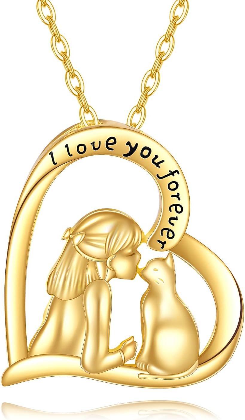 KECHO Christmas Gifts 14k Solid Gold Animals Necklace for Women Giraffe Bee Elephant Ladybug Koala Axolotl Horse Unicorn Cat Necklaces Pendant Jewelry Mothers Day Birthday for Mom Wife Friends