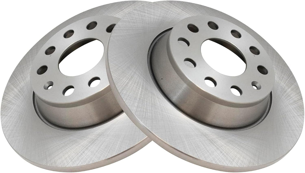 TRQ Front and Rear Ceramic Brake Pad and Rotor Set Compatible with 06-07 Audi A3 06-07 Quattro 06-10 VW GTI 09-10 CC Sport 06-07 Passat 2.0T with 312mm Diameter Front Rotors