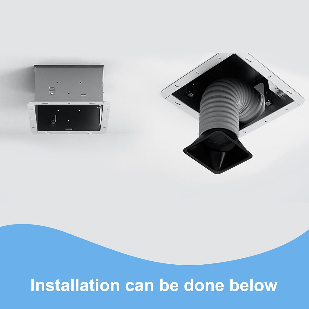 Tech Drive Bathroom Exhaust Fan with Light,110 CFM,1000lm Dimmable 5CCT LED Light with Night Light Selectable, Quiet Ventilation Fan,Energy Star Bath Fan, Decorative Black Trim, Easy to Install