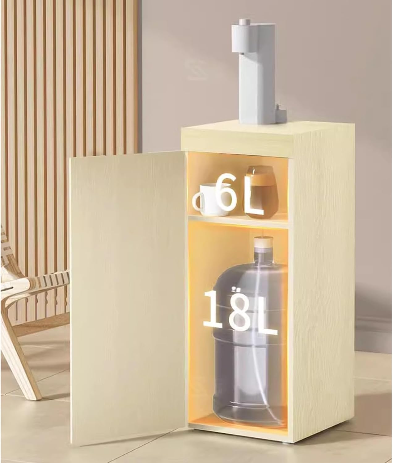 Water Dispenser Instant Hot Tea Bar Dispenser Household Water Dispenser Bottom Mounted Bucket for Boiling Water High-end New Model Water Cooler Dispenser(B)