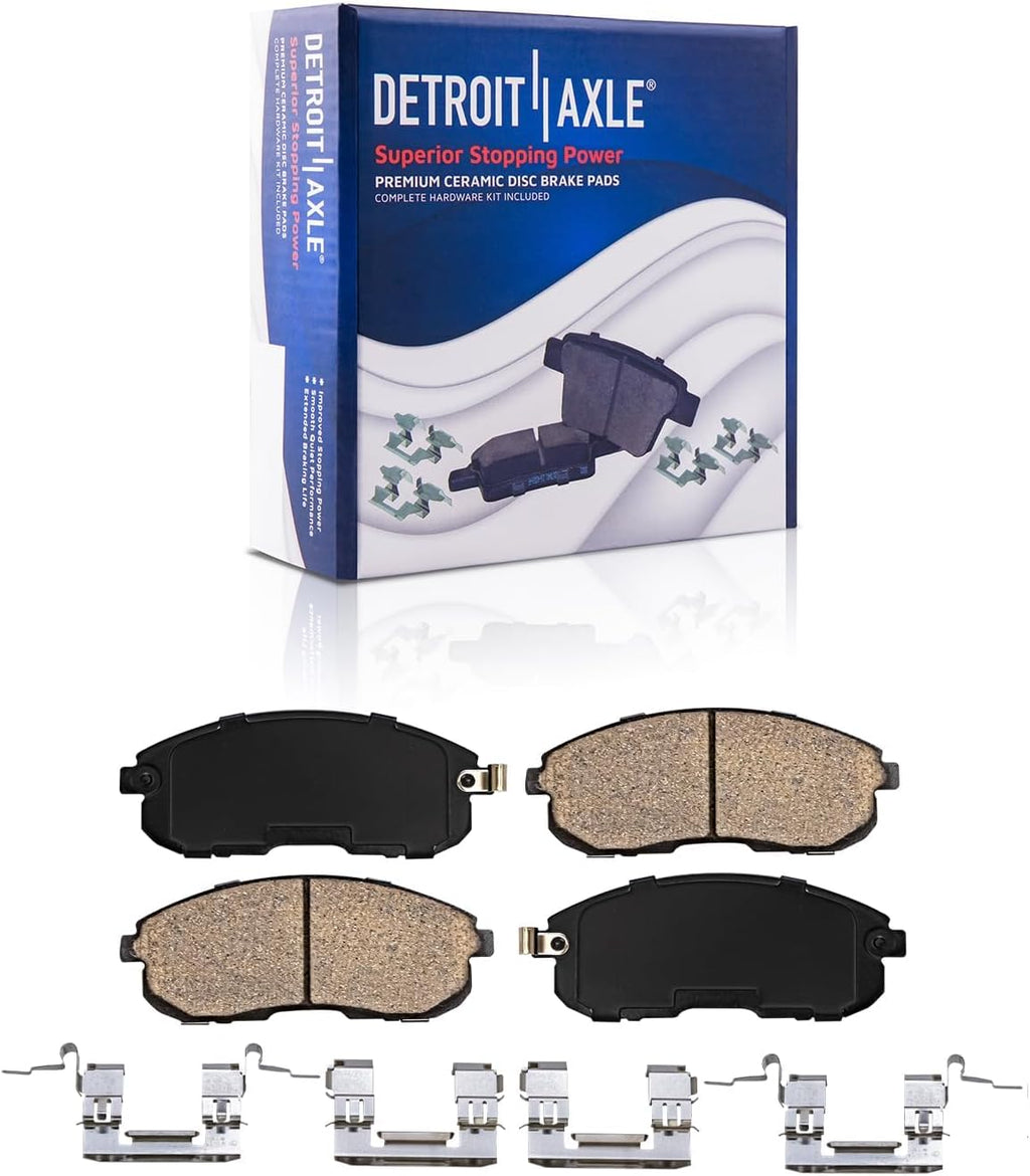 Detroit Axle - Brake Kit for 2002-2006 Nissan Altima Brake Rotors and Ceramic Brakes Pads 2003 2004 2005 Front and Rear Replacement
