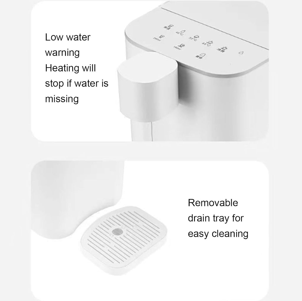 Instant Hot Water Dispenser Countertop Electric Kettle 5 Temperature Adjustable Adjustable 5 Temperatures & 2 Water Outputs, 102 Ounce 3L Water Tank Capacity,A