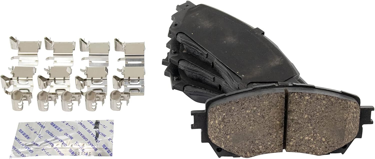 TRQ Front and Rear Brake Pad and Rotor Set Ceramic Vented Solid Rotors Compatible with 2016-2018 Mazda 6