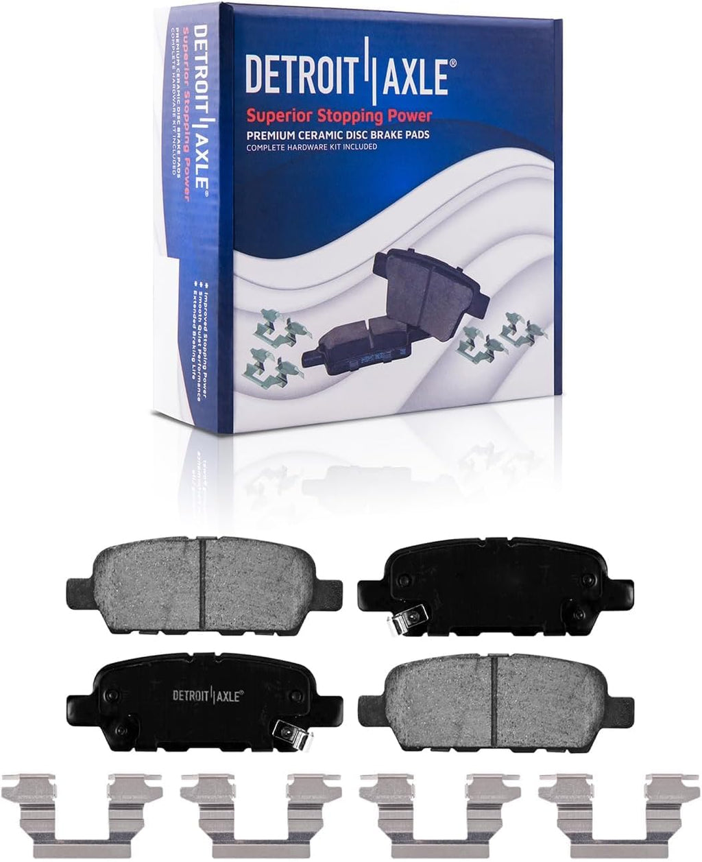 Detroit Axle - Brake Kit for 2004-2005 Nissan Maxima, 2005-2006 Altima, Front and Rear Disc Brake Rotors Ceramic Brake Pads w/Hardware Replacement