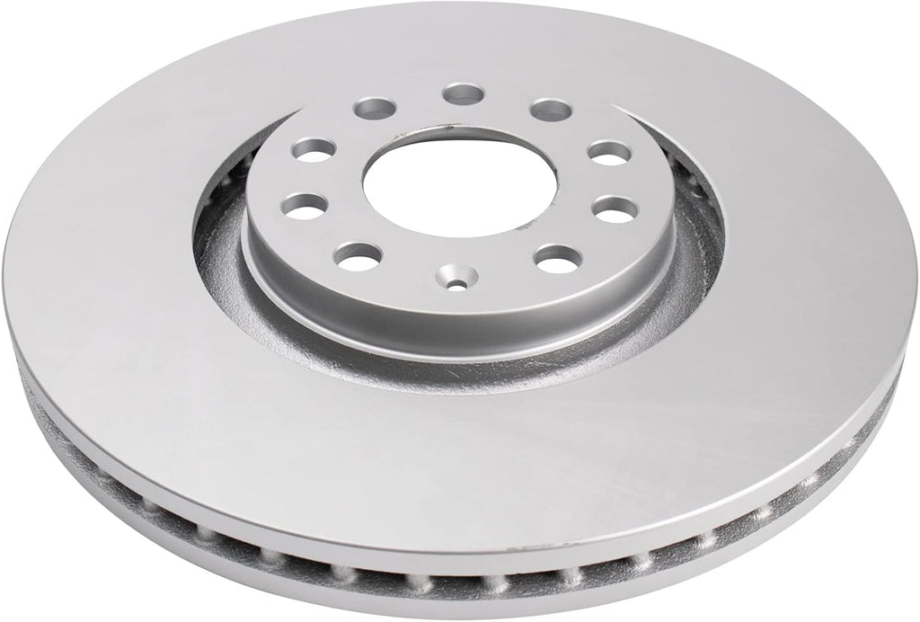 TRQ Front Brake Pad and Rotor Set Ceramic G Coated Vented Rotors Compatible with 2005-2009 Audi A4 A4 Quattro