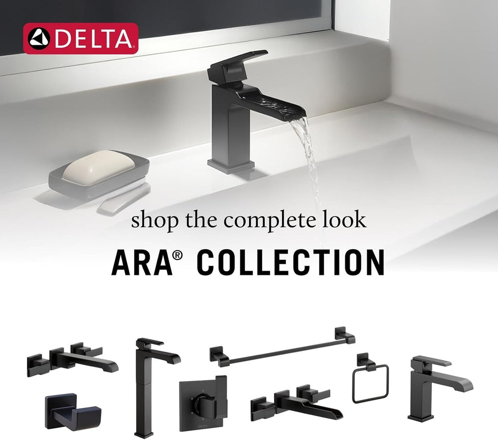 Delta Faucet Ara Roman Tub Trim with Hand Shower - 4-Hole Deck Mount Bath Tub Faucet with Hand Sprayer - Chrome, T4767 (Rough Sold Separately)
