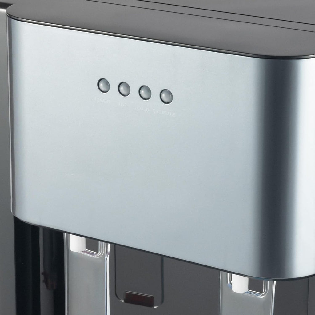 Bottom Loading Water Dispenser with Hot & Cold Water for 3 or 5 Gallon Bottles Durable Stainless Steel Inner (Dark Gray)