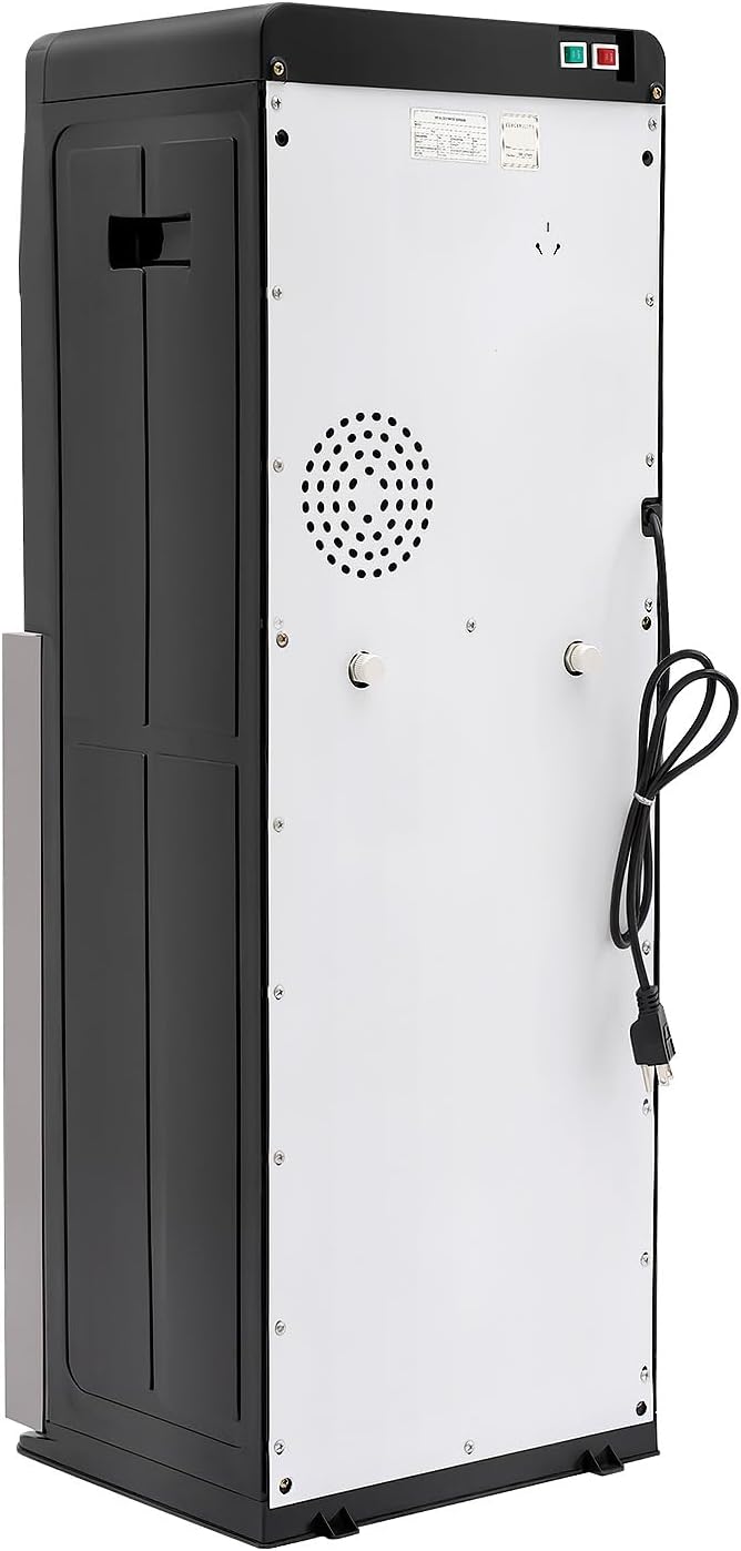 Bottom Loading Water Cooler Dispenser for 5 Gallon Bottle, 3 Temperature Settings-Hot, Cold, Room Water, Hot and Cold Water Dispenser for Home, Office, Living Room, Anti-Rust Coating (Silver Grey)