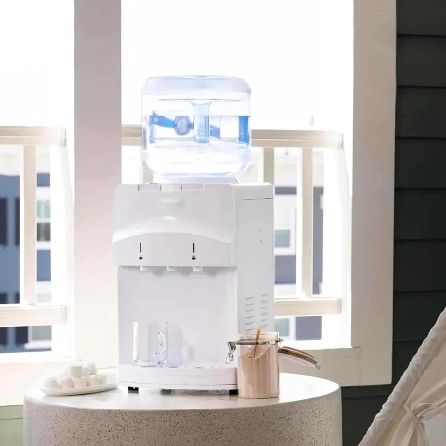 Water Dispenser Top Mounted Hot and Cold Water Dispenser 5 Gallon Including Child Safety Lock Suitable for Home and Office Dispensers(Bottles not Included)