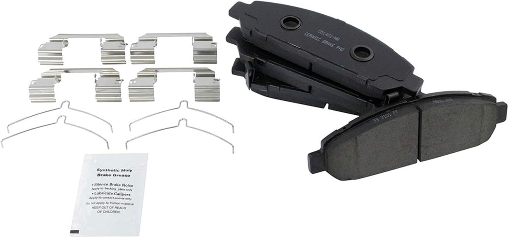 TRQ Front Brake Pad and Rotor Set Ceramic G Coated Rotors Compatible with 2009-2015 Toyota Venza