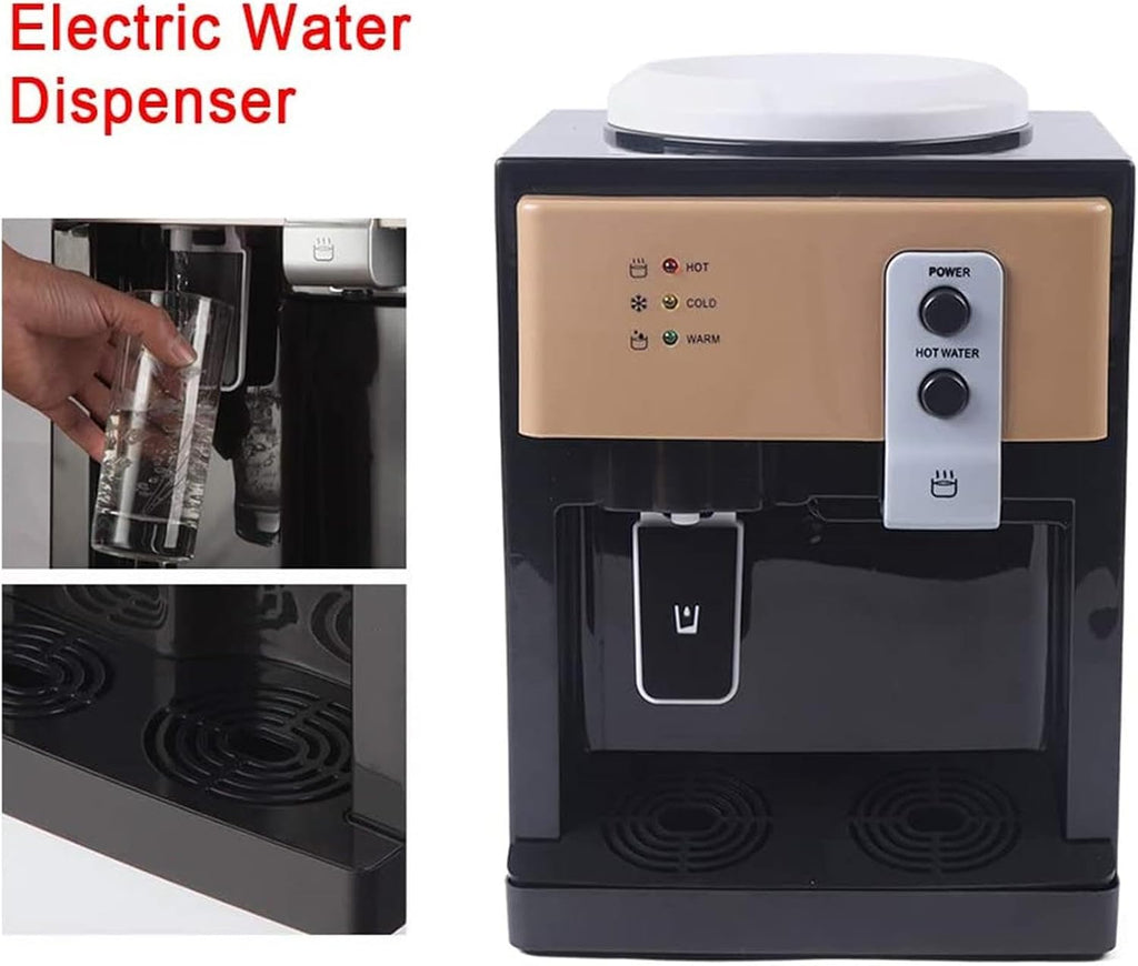 Water Dispenser Electric Countertop Water Dispenser - Hot and Cold, Room Temperature, 3 to 5 Gallon, No Refrigeration, Brown Color(No Refrigeration)