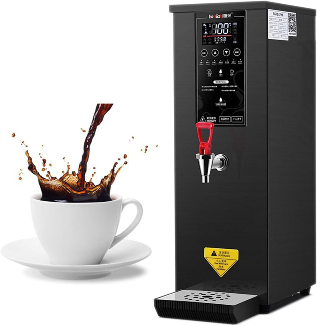 Commercial Hot Water Dispenser Stainless Steel Commercial Water Boiler 1000W Quick Heating 60L/H Output Commercial Water Machine for Office, Café, Tea, Catering Black