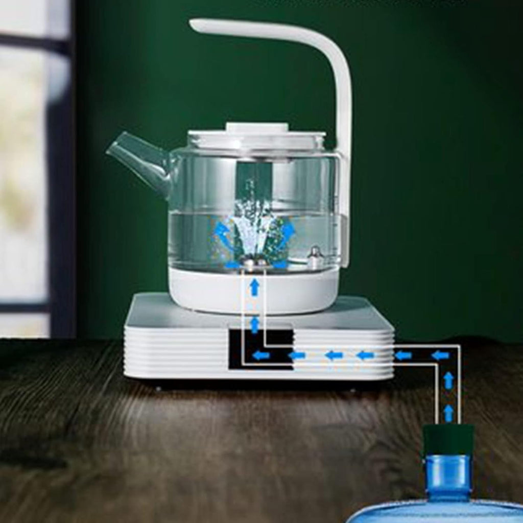 Electric Kettle Glass Automatic Water-Filling Hot Water Dispensers at The Bottom Six-Stage Temperature Control 1l 1200w Kettle Teapot Automatic Power-Off Household (D) lofty ambition Octopus feet