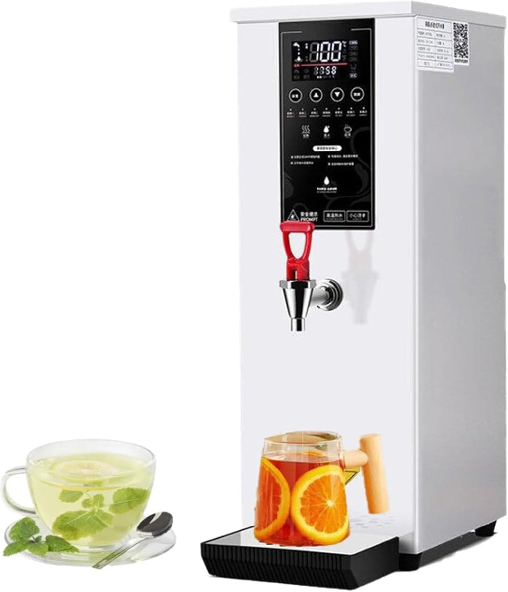 Commercial Hot Water Boiler, 60L/H Autofill Stainless Steel Tea, Coffee Making Water Heater, Digital Control Panel/Auto Temperature Control, Non Drip Tap, Catering Hot Tea Urn White
