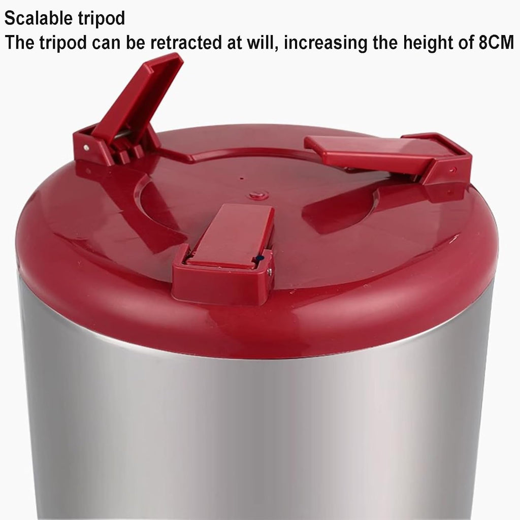 Stainless Steel Insulated Food Containers, Insulated Beverage Dispenser Hot Water Urn with Faucet Tea Dispenser for Catering (Red 8L)
