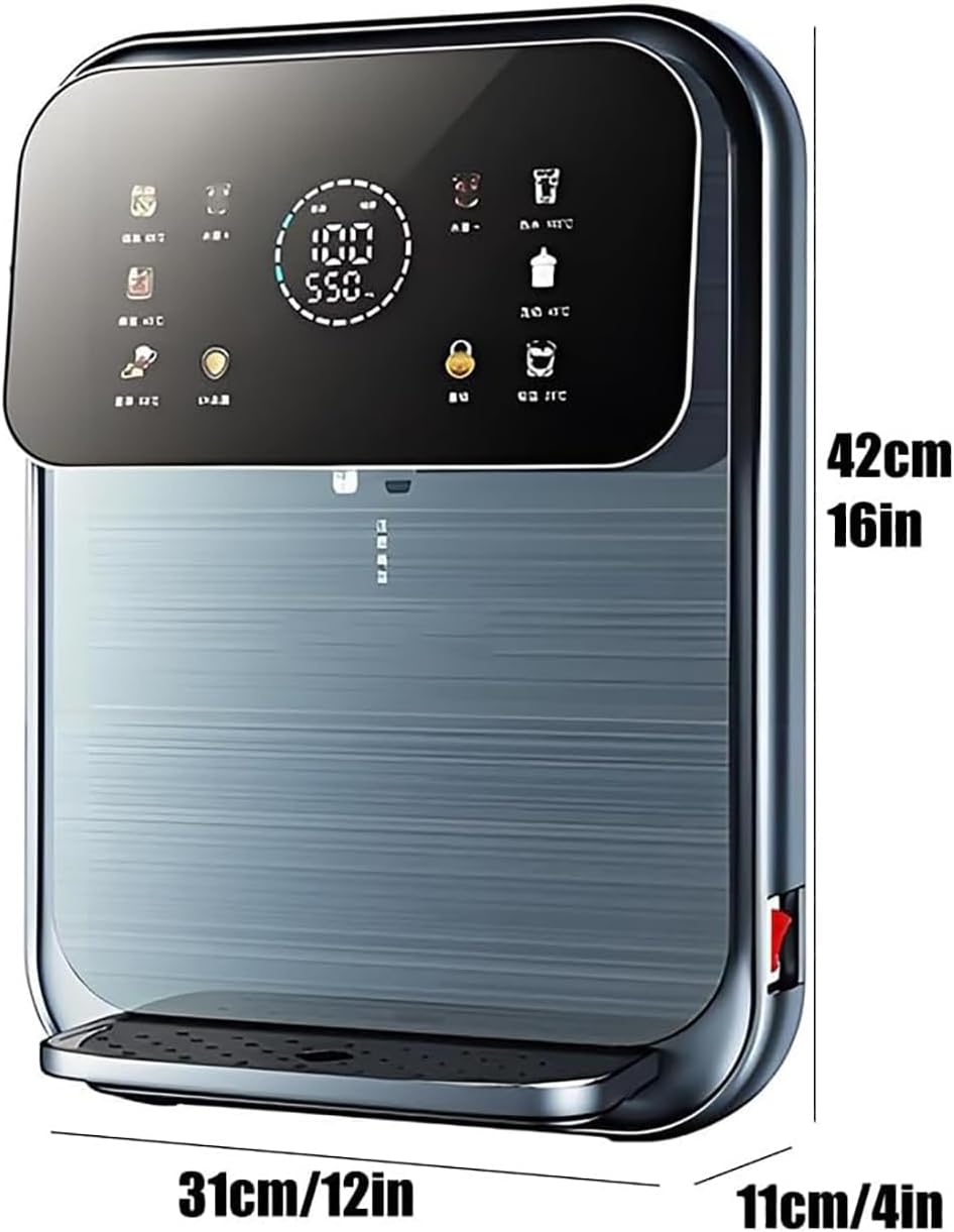 Instant Hot Water Dispenser, Wall-Mounted Water Boiler, with LCD Display+Child Lock, Automatic Water Dispensing, Heating Waters Capacity 35L/h, for Coffee Home Office,B