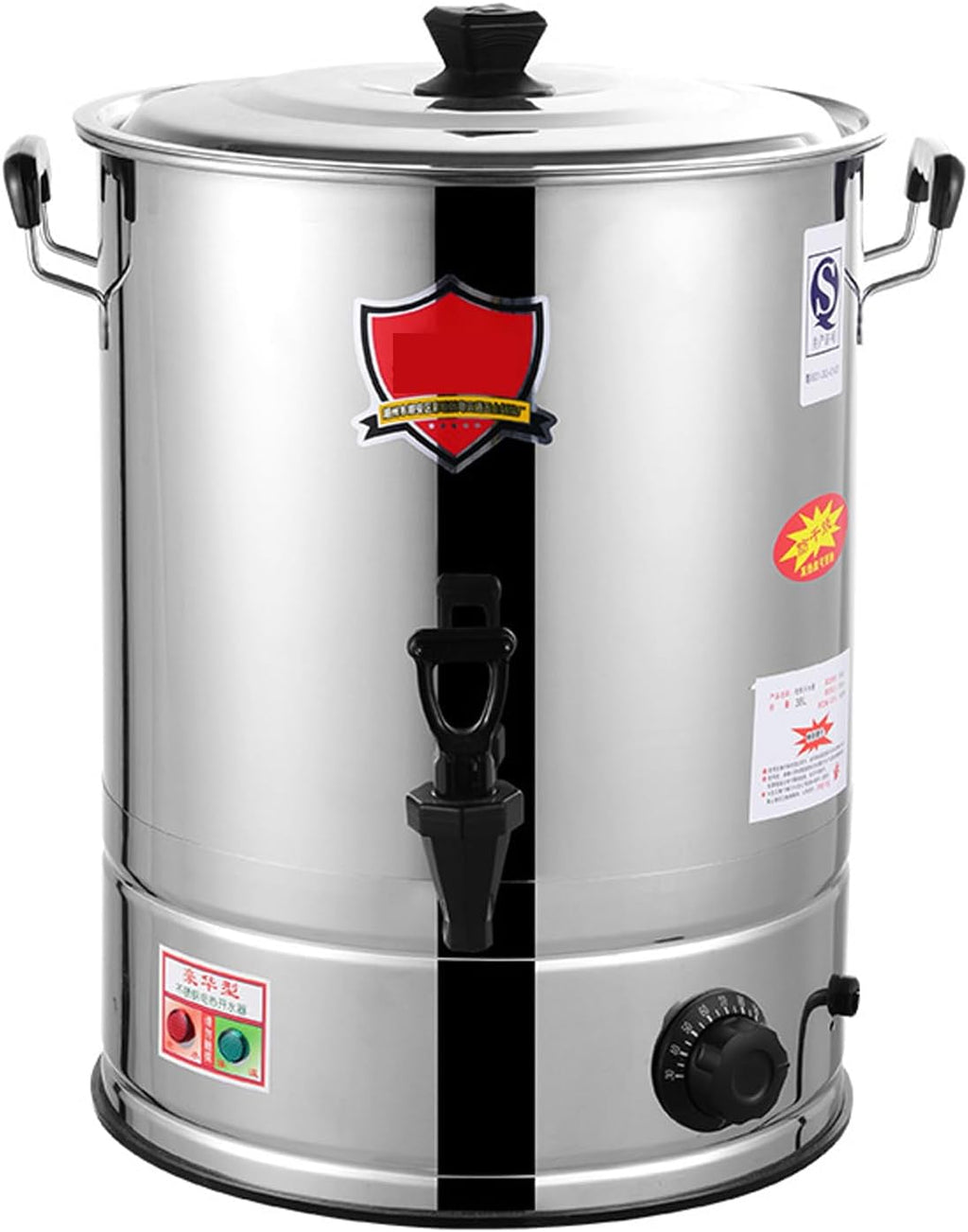 Commercial Hot Water Dispenser Commercial Water Boiler Large Capacity Electric Dispenser, Stainless Steel, 1800W Fast Heating for Tea Coffee Restaurant Hotel Office (A 68cm)