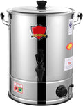 Commercial Hot Water Dispenser Commercial Water Boiler Large Capacity Electric Dispenser, Stainless Steel, 1800W Fast Heating for Tea Coffee Restaurant Hotel Office (A 68cm)