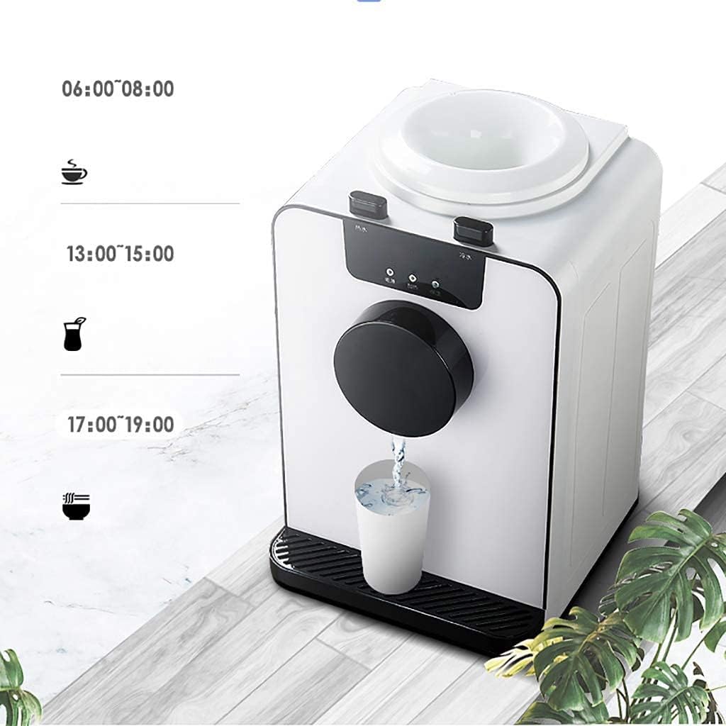 Desktop Hot Water Kettle Electric Hot & Cold Dispenser Tempered Glass Panel Bottled Water Boiler, Perfect for Offices and Meeting Rooms