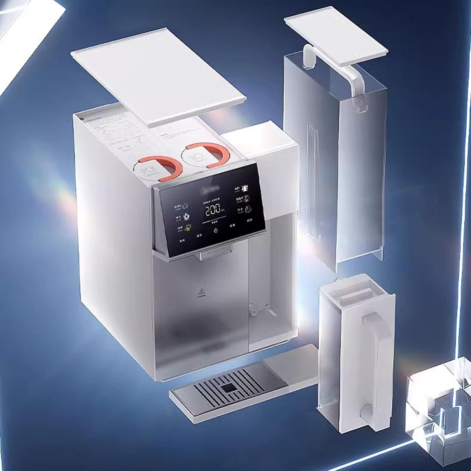 Water Dispenser Desktop Water Purifier Heating Direct Drinking Instant Water Dispenser Household Reverse Osmosis Installation Water Cooler Dispenser(Warm)