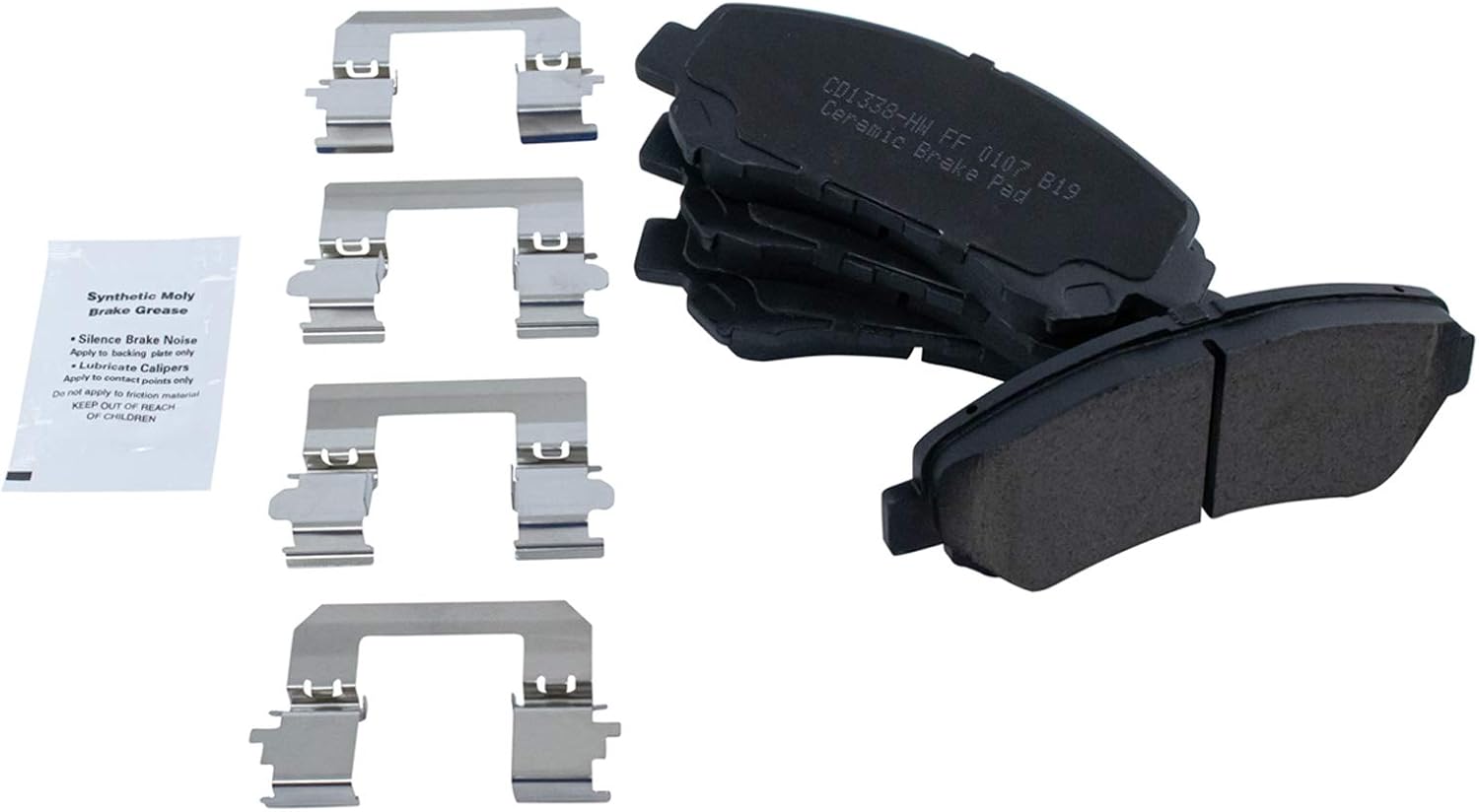 TRQ Front Ceramic Brake Pad and Rotor Set Includes Calipers Compatible with 2008-2013 Nissan Rogue 2014-2015 Nissan Rogue Select