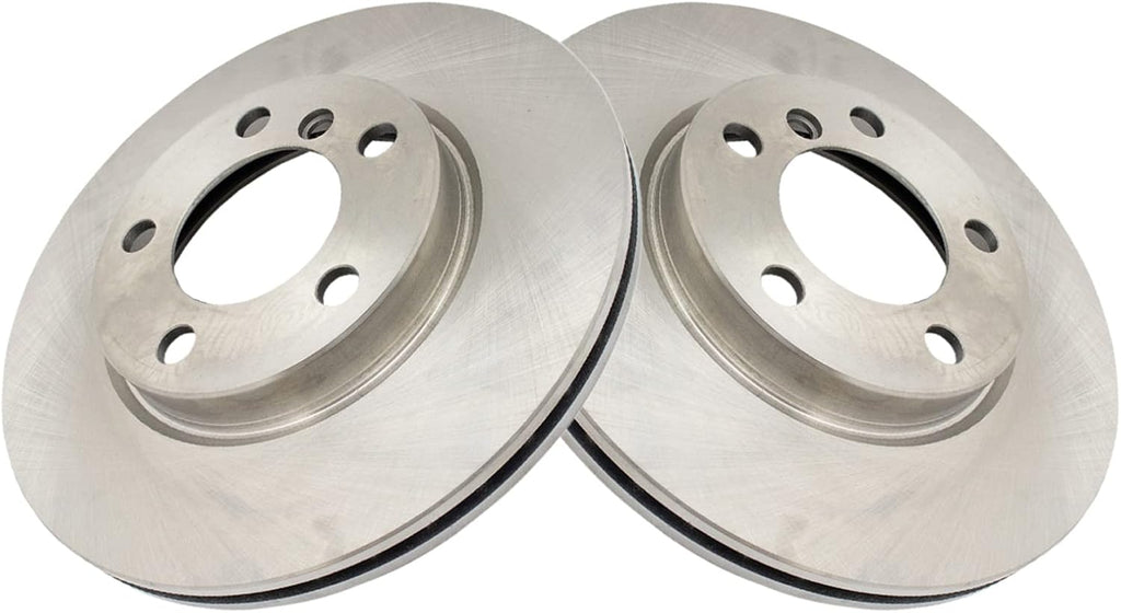 TRQ Front Brake Pad and Rotor Set Ceramic Vented Rotors Compatible with 2011-2016 Mini Cooper Countryman 2013-2016 Cooper Paceman