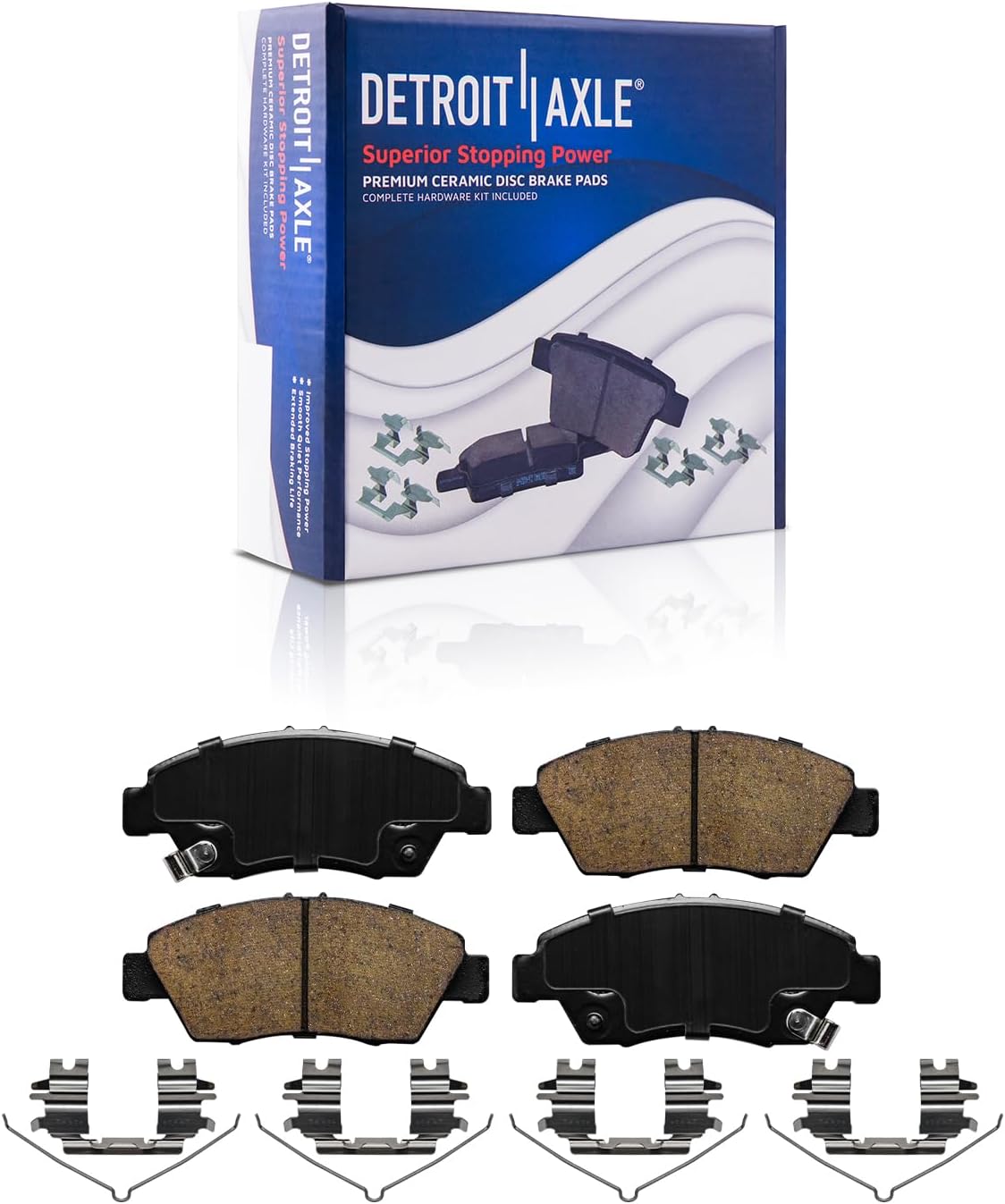 Detroit Axle - Brake Kit for 09-13 Honda Fit Front Brake Rotors Ceramic Brakes Pads Rear Brake Drums Brake Shoes 2009 2010 2011 2012 2013 Replacement : 10.32 inch Front Rotors