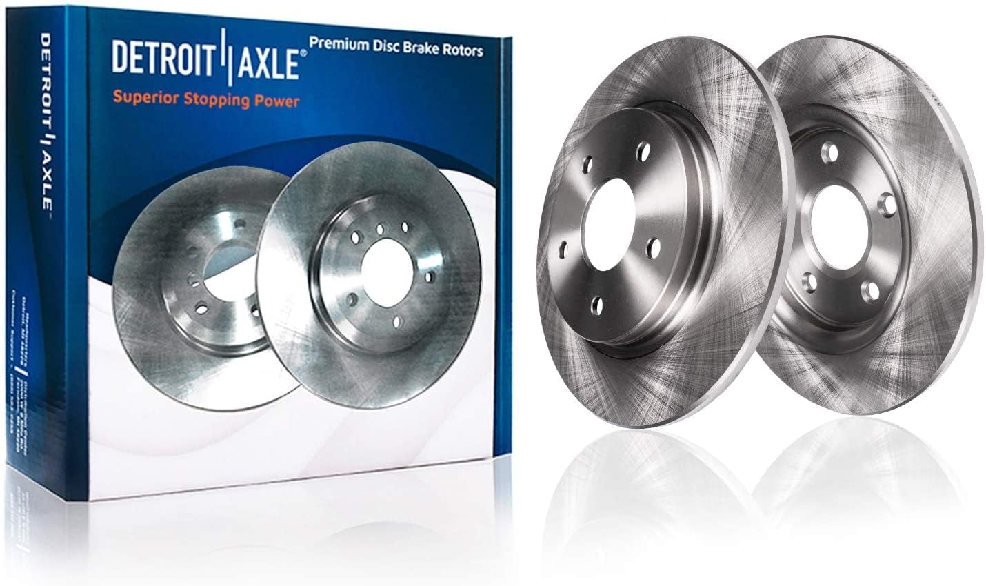 Detroit Axle - Rear Brake Kit for 2011-2020 Jeep Grand Cherokee Dodge Durango Replacement Disc Brake Rotors 2012 2013 2014 2015 2016 2017 2018 2019 Ceramic Brakes Pads : 13' inch Rotor