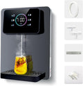 Instant Hot Water Dispenser Countertop for Rapid Heating, Adjustable 5 Temp & 3 Water Volume Dispense, Quick Heating with Touchscreen & Child Lock for Home(Black)