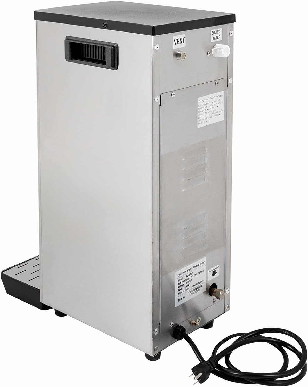 McbeAn Stainless Steel Automatic Boiling Water Machine,10L 2400W Hot Water Dispenser with Faucet and LCD Display, Water Boiler, Electric Drinking Machine, for Milk Tea Shop Hotel Lobby Tea