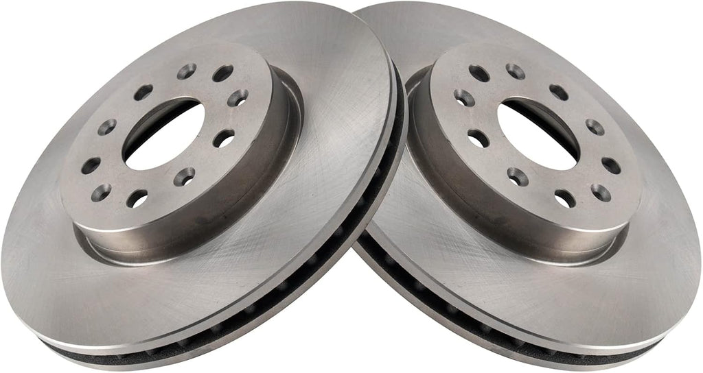 TRQ Front Brake Pad and Rotor Set Ceramic Vented Rotors Compatible with 2016-2020 Chevrolet Camaro